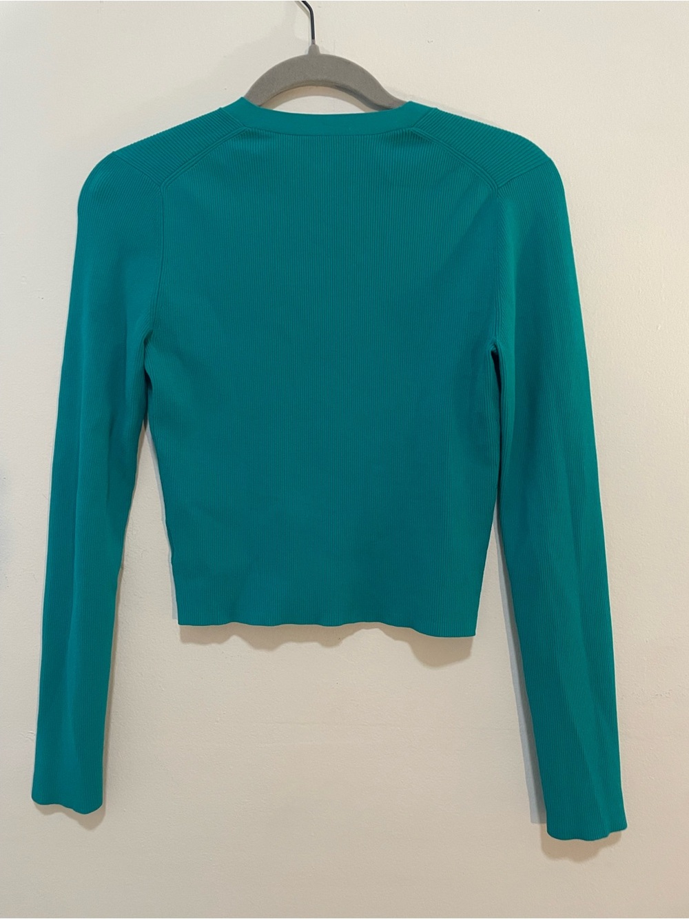 Theory Wooster Cropped Cardigan Billiard Green Size Small - Picture 4 of 5